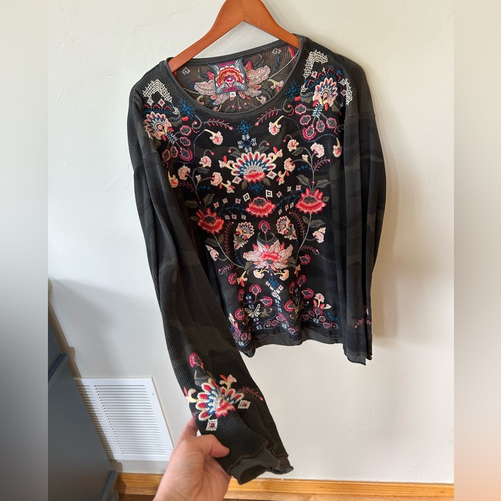 Johnny Was embroidered top